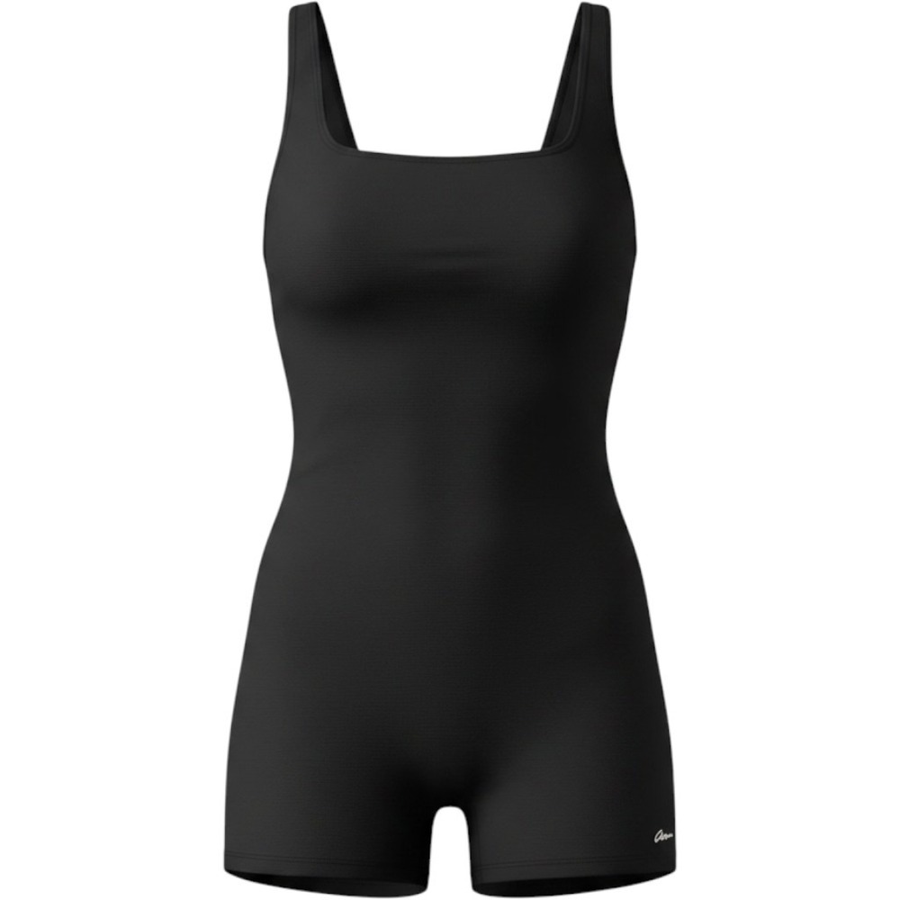 Aqua Shape Swimwear Womens 22 Black Aquatard Bikertard Moderate Coverage Swim